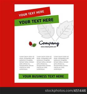 Leafs Title Page Design for Company profile ,annual report, presentations, leaflet, Brochure Vector Background
