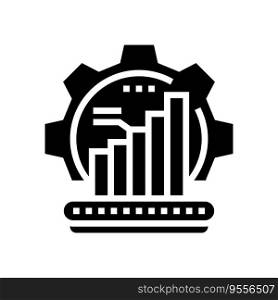 lean manufacturing mechanical engineer glyph icon vector. lean manufacturing mechanical engineer sign. isolated symbol illustration. lean manufacturing mechanical engineer glyph icon vector illustration