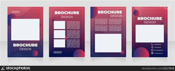 Learn digital art blank brochure layout design. Modern visual creation. Vertical poster template set with empty copy space for text. Premade corporate reports collection. Editable flyer paper pages. Learn digital art blank brochure layout design