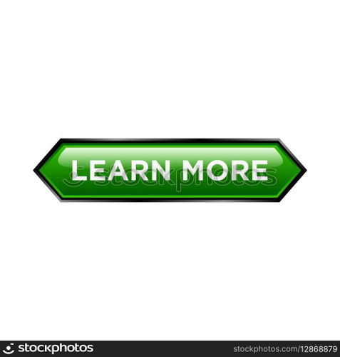 learn more button website vector template