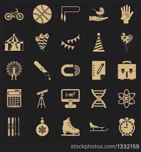 Learner icons set. Simple set of 25 learner vector icons for web for any design. Learner icons set, simple style