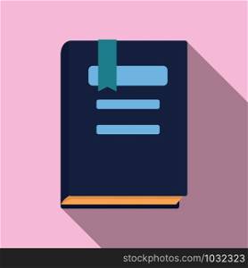 Learning book icon. Flat illustration of learning book vector icon for web design. Learning book icon, flat style