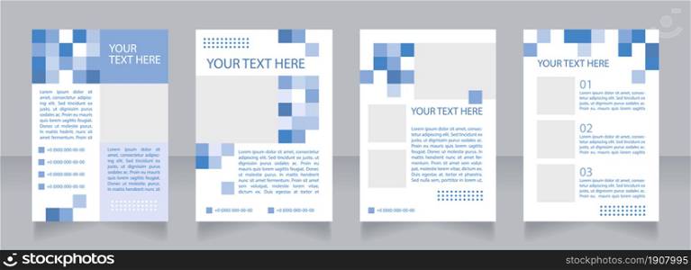 Learning center for kids promotion blank brochure layout design. Vertical poster template set with empty copy space for text. Premade corporate reports collection. Editable flyer paper pages. Learning center for kids promotion blank brochure layout design