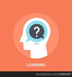 learning icon concept. Abstract vector illustration of learning icon concept