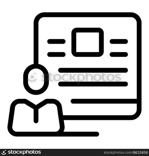 Learning icon outline vector. System lms. Training education. Learning icon outline vector. System lms
