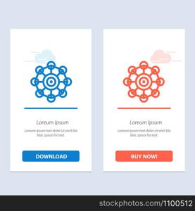 Learning, Machine, Machine Learning, Science Blue and Red Download and Buy Now web Widget Card Template