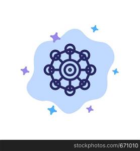 Learning, Machine, Machine Learning, Science Blue Icon on Abstract Cloud Background