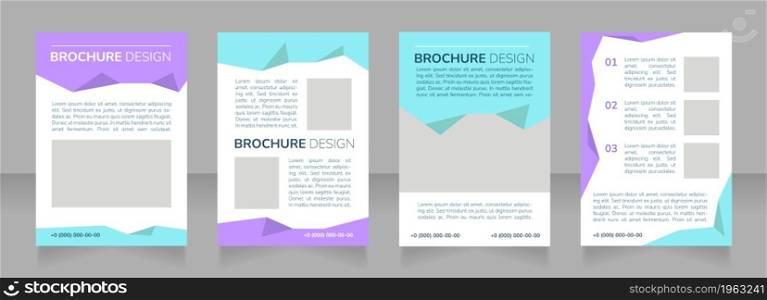 Learning opportunities for graduated pupils blank brochure layout design. Vertical poster template set with empty copy space for text. Premade corporate reports collection. Editable flyer paper pages. Learning opportunities for graduated pupils blank brochure layout design