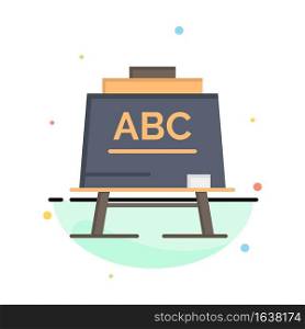 Learning, Teacher, Abc, Board Abstract Flat Color Icon Template