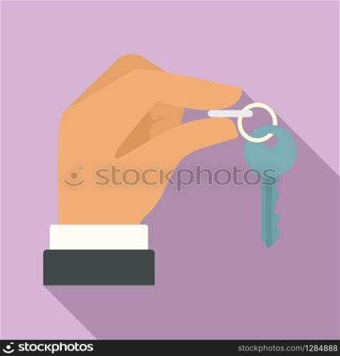 Lease house keys icon. Flat illustration of lease house keys vector icon for web design. Lease house keys icon, flat style