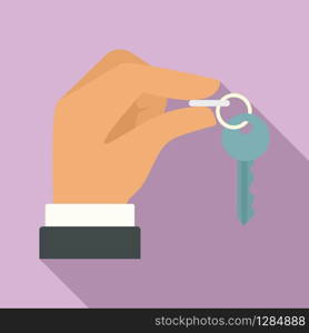 Lease house keys icon. Flat illustration of lease house keys vector icon for web design. Lease house keys icon, flat style
