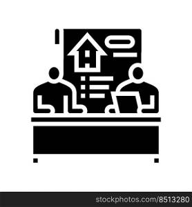 lease services property estate home glyph icon vector. lease services property estate home sign. isolated symbol illustration. lease services property estate home glyph icon vector illustration