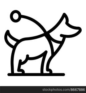 Leash dog walk icon outline vector. Pet canine. Animal pet. Leash dog walk icon outline vector. Pet canine