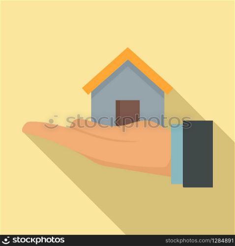 Leasing home icon. Flat illustration of leasing home vector icon for web design. Leasing home icon, flat style