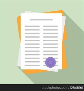 Leasing papers icon. Flat illustration of leasing papers vector icon for web design. Leasing papers icon, flat style