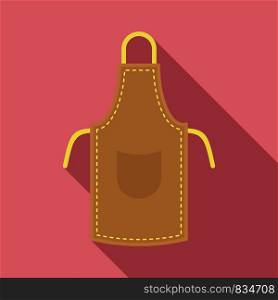 Leather apron icon. Flat illustration of leather apron vector icon for web design. Leather apron icon, flat style