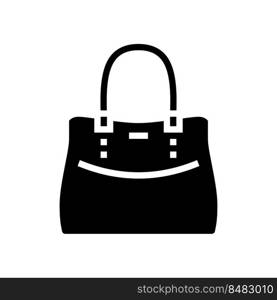 leather bag woman glyph icon vector. leather bag woman sign. isolated symbol illustration. leather bag woman glyph icon vector illustration