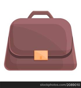 Leather briefcase icon cartoon vector. Bag case. Business suitcase. Leather briefcase icon cartoon vector. Bag case