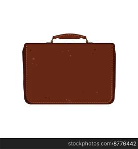 leather business bag cartoon. leather business bag sign. isolated symbol vector illustration. leather business bag cartoon vector illustration