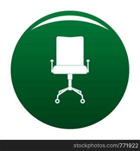 Leather chair icon. Simple illustration of leather chair vector icon for any design green. Leather chair icon vector green