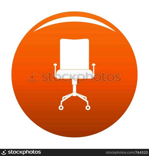 Leather chair icon. Simple illustration of leather chair vector icon for any design orange. Leather chair icon vector orange