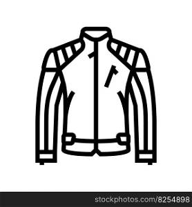 leather jacket hipster retro line icon vector. leather jacket hipster retro sign. isolated contour symbol black illustration. leather jacket hipster retro line icon vector illustration