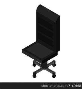 Leather office chair icon. Isometric of leather office chair vector icon for web design isolated on white background. Leather office chair icon, isometric style