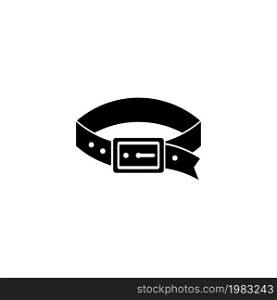 Leather Puppy Dog Collar, Watchdog Belt. Flat Vector Icon illustration. Simple black symbol on white background. Leather Dog Collar, Watchdog Belt sign design template for web and mobile UI element. Leather Puppy Dog Collar, Watchdog Belt. Flat Vector Icon illustration. Simple black symbol on white background. Leather Dog Collar, Watchdog Belt sign design template for web and mobile UI element.