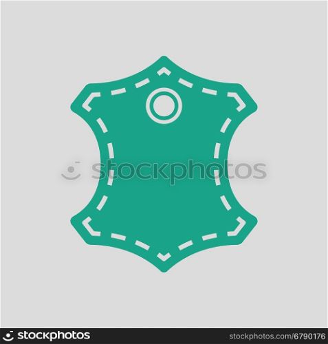Leather sign icon. Gray background with green. Vector illustration.