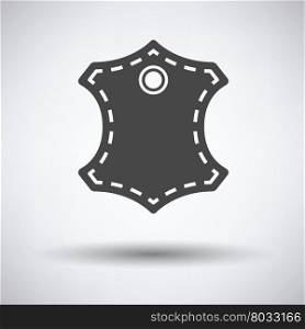 Leather sign icon on gray background, round shadow. Vector illustration.
