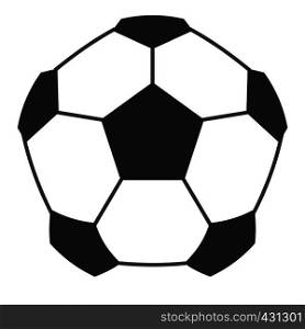 Leather soccer ball icon flat isolated on white background vector illustration. Leather soccer ball icon isolated