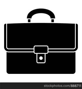 Leather suitcase icon. Simple illustration of leather suitcase vector icon for web design isolated on white background. Leather suitcase icon, simple style