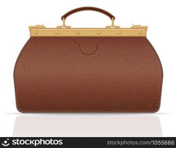 leather valise travel with constipation vector illustration isolated on white background