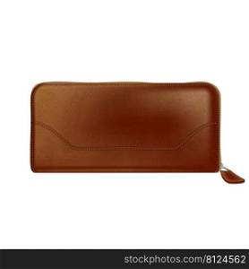leather wallet female woman purse. card hand bag. pocket wallet vector, illustration, 3d, realistic, realism. leather wallet female 3d realistic vector