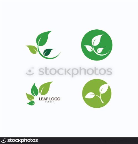 leave logo stock illustration design