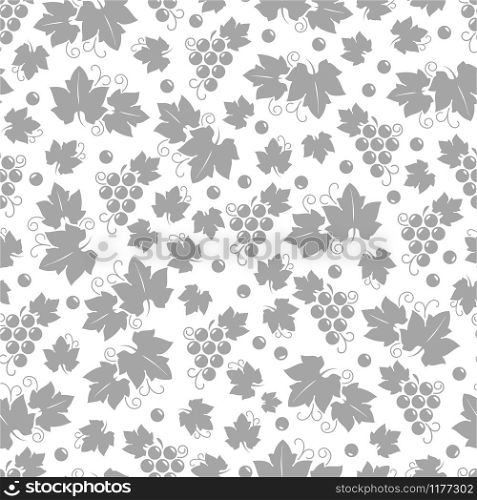 Leaves and grapes seamless pattern design, vector illustration. Leaves and grapes seamless pattern design