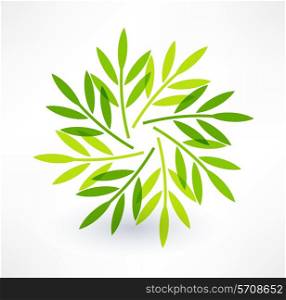 Leaves icon. Natural motive. Logo design.
