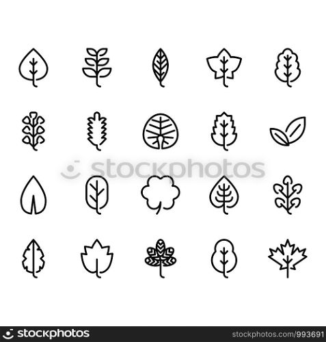 Leaves icon set.Vector illustration