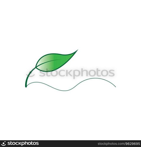 Leaves icon vector isolated on white background