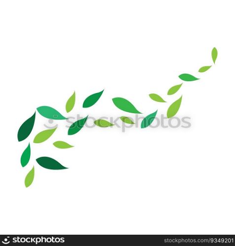  Leaves icon vector set isolated on white background