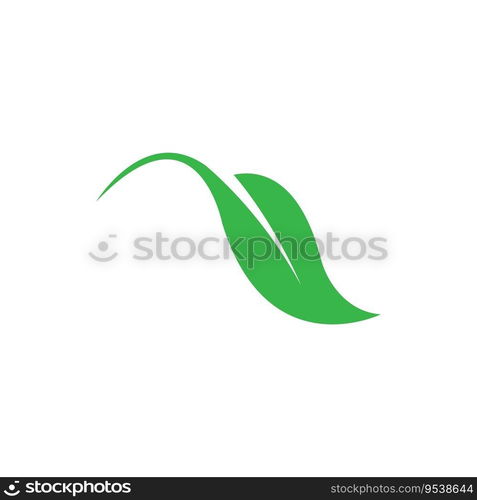 Leaves icon vector set isolated on white background