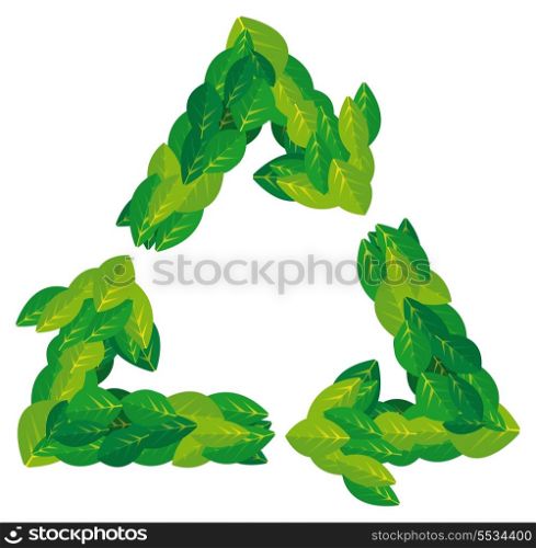 Leaves nature recycling symbol