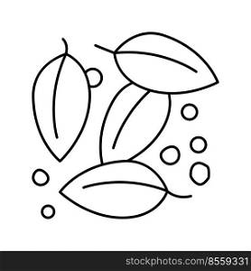leaves of black pepper plant line icon vector. leaves of black pepper plant sign. isolated contour symbol black illustration. leaves of black pepper plant line icon vector illustration
