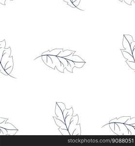 Leaves on a white background. Vector seamless pattern. For fabric, baby clothes, background, textile, wrapping paper and other decoration. 