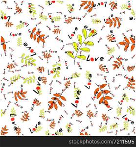 Leaves pattern.For fabric, baby clothes, background, textile, wrapping paper and other decoration. Vector seamless pattern EPS 10. Leaves pattern. For fabric, baby clothes, background, textile, wrapping paper and other decoration. Repeating editable vector pattern. EPS 10