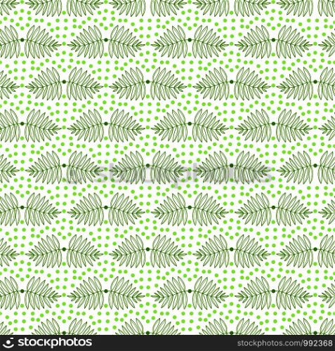 Leaves seamless pattern. Nature background. Tropical leaves pattern. Green summer print for wrapping, textile, wallpaper design. Leaves seamless pattern. Nature background. Tropical leaves pattern. Green summer print for wrapping, textile, wallpaper design.