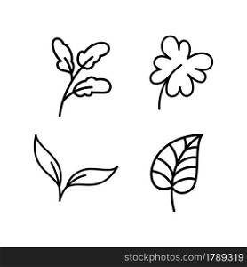 Leaves set logo template design
