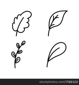 Leaves set logo template design