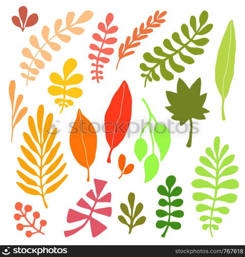 Leaves silhouette vector set. Autumn isolated decoration for greeting cards and stationery design. Leaves silhouette vector set. Autumn isolated decoration for greeting cards and stationery design.