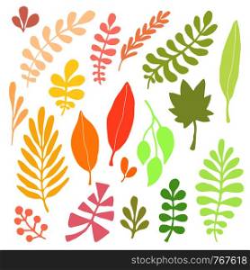 Leaves silhouette vector set. Autumn isolated decoration for greeting cards and stationery design. Leaves silhouette vector set. Autumn isolated decoration for greeting cards and stationery design.